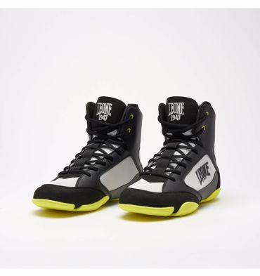 Leone PREMIUM BOXING SHOES - black/lime
